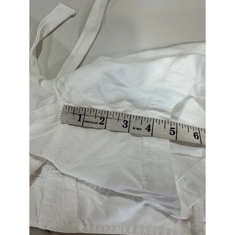 Michael Kors Womens White Cotton Drawstring Shorts Size 4